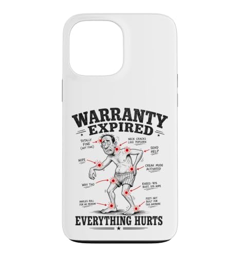 �ۏ؊������؂ꂽEverything Hurts Funny Aging Retirement �X�}�z�P�[�X iPhone 13 Pro Max �p