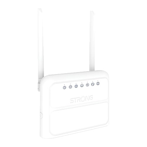 STRONG N300 Mbps WiFi 4G Router, 4G Cat4 LTE Network with SIM Card Slot, Detachable Antennas, 1×100 Mbps LAN Port, Secure Mobile WiFi Router, Plug & Play, USB 3.0 (4GROUTER350M)