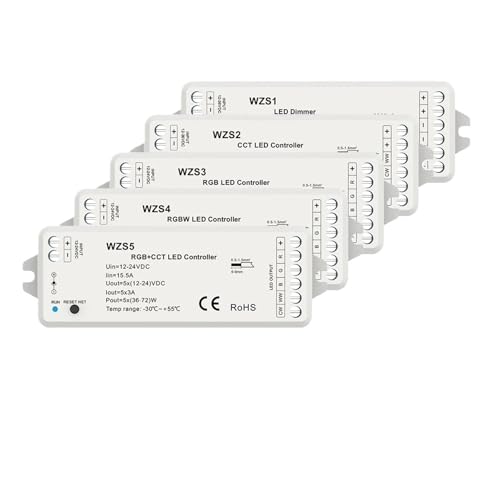 LED Controller 5 Channel 12V 24V 36V Indoor Lighting Dimmer Kit 8 Key Wall Mount Scene Panel(WZS2 Only)