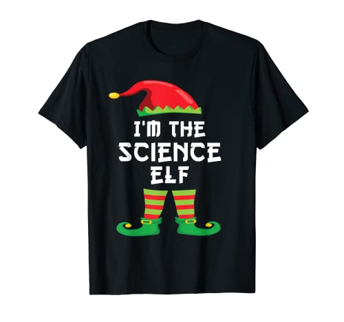 Costume d'elfe de Noël assorti avec inscription « I'm The Science Elf » T-Shirt