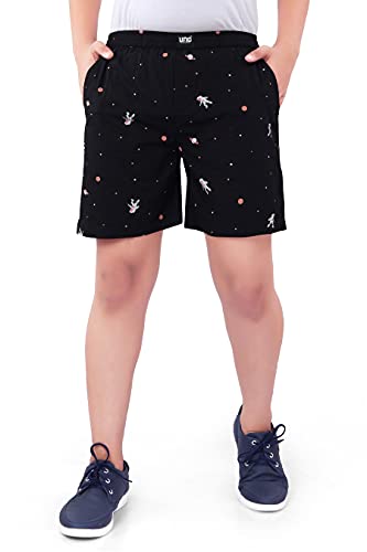 Image of UNOseven Boys Printed Regular Shorts - Side Pockets - Pure Cotton - Available in L & XL