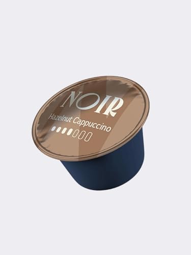 Image of Noir's Premium Hazelnut Cappuccino Bundle of 50 Pods | Rich Dairy Creamer with Smoothy Hazelnut Flavor | Velvety Frothy Finish | Dolce Gusto Compatible Pods | Pack of 5 Boxes