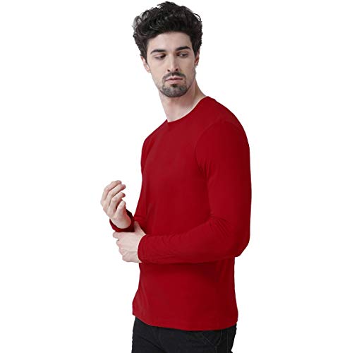 Image of Men's Full Sleeve Casual Round Neck Multi Colored T-Shirts