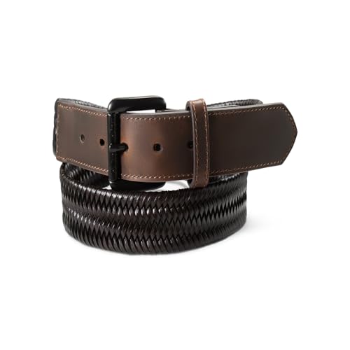 ARIAT Men's Stretch Flex Braided Work Leather Belt