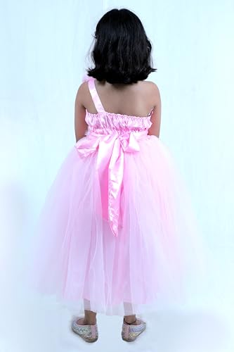 Image of TILISM Girl's Net Fit and Flare Maxi Wedding Dress | $P