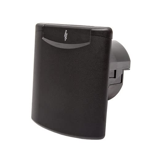 Convertavan Fawo 240V Flush Mains Inlet (Black)