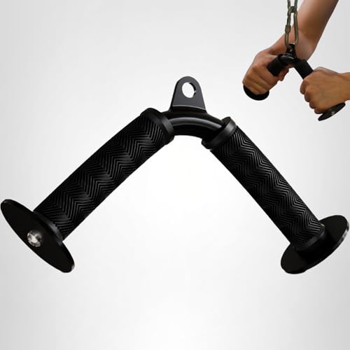 Fitarc Trizeps V-Stange Kabelzug Griff, Trizeps Seilzug Griff für Home Gym Geräte, Trizeps Stange Kabelzug Zubehör für Fitnessstudio mit Rutschfesten Gummigriffen, Kabelzugmaschine Griff