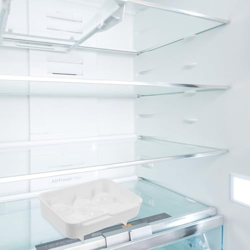 Molde para cubitos de hielo en forma de fruta, 6 compartimentos, plástico blanco miniatura 4
