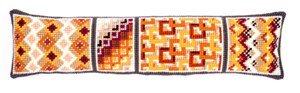 Vervaco Multi-Colour Geometric Draught Stopper Counted Cross Stitch Kit, 100 Percent Cotton,