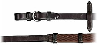 Vespucci Rubber Reins w/Stops and Buckles Black