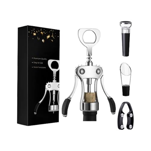 Abridor De Vino - Accesorios de Bar con Tapón al Vacío - Abridor Para Botellas De Cerveza | Para Bares Fiestas Acampada Barbacoa Boda Cena Reuniones Restaurante