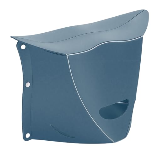 SPYMINNPOO Taburete Plegable, Reposapiés de Avión de Plástico Liviano para Viajes y Uso Al Aire, Taburete Portátil para Acampar y Caminar con Función de Bolso (Fruta Verde) (Blue)