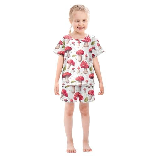 Mushroom Pajama Set Pajamas Sleepwear Nightwear Loungewear Clothes Set B0403255
