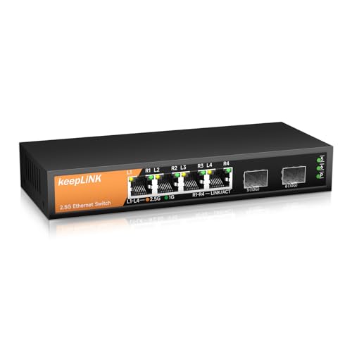 Amazon.co.jp: keepLiNK 4ポート 2.5GBASE-T スイッチングハブ 2つの