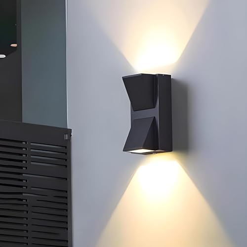 Image of GIGAWATTS 10W Double Face Wall Light BIS Approved 2 Way IP65 Waterproof LED with CRI Ra> 80 Exterior Indoor Mount Fixture Up Down Sconce Lamp for Home Patio Garden Balcony Decor (1Pc, Warm White)