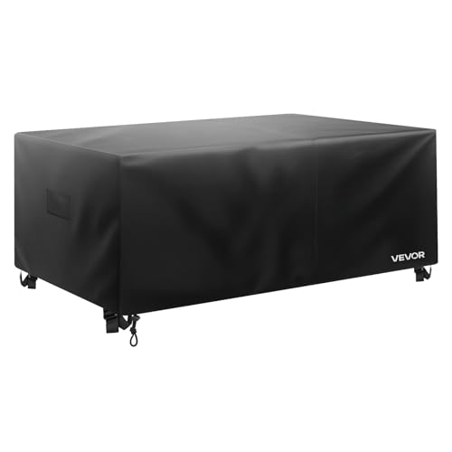 VEVOR Housse de Meubles de Jardin 188x120x71 cm, Bâche de Protection pour Mobiliers d’Extérieur en 420D Imperméable et Résistante, pour Table et Chaises...