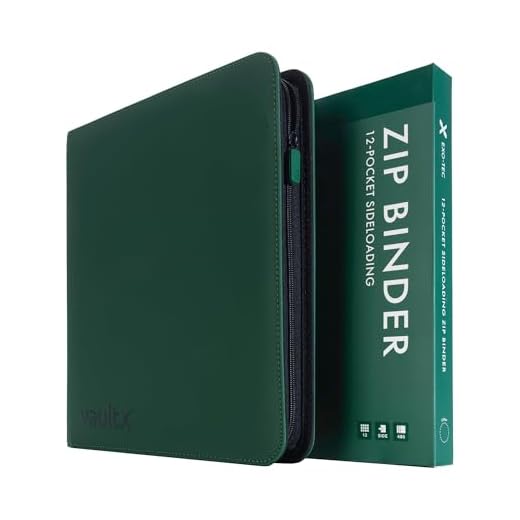 Vault X Premium Exo-Tec® Zip Binder - 12 Pocket Trading Card Album Folder - 480 Side Loading Pocket Binder for TCG