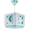 Dalber Luna Lampada a sospensione con motivo stelle, Verde, led no incluida, plastica
