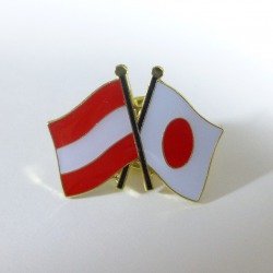 Amazon | 国旗ピンバッジ（日本・オーストリア友好旗） | バッジ