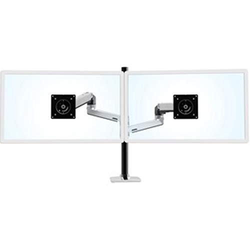 Image of Ergotron - LX Vertical Stacking Dual Monitor Arm, VESA Desk Mount - for 2 Monitors Up to 40 Inches, 7 to 22 lbs Each - Tall Pole, Polished Aluminum