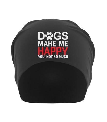 Bonnet motif patte de chien message humoristique coton fin souple