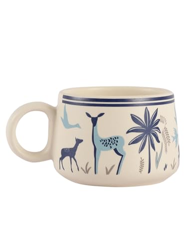 miah decor Ceramic Matte Printed Tea Coffee Mug Set of 6 Studio PoteryDrinkwa...