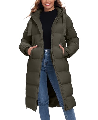 ジャケット・アウター th products LONG PADDED COAT Women's Halitech Heavyweight Faux-Fur Trim Maxi Puffer Jacket