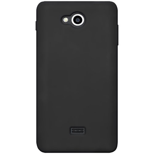 Amzer AMZ95623 Soft Silicone Jelly Skin Fit Case Cover for LG Spirit 4G MS870 - 1 Pack - Skin - Retail Packaging - Black