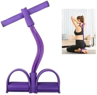 Multifunction Tension Rope, 6-Tube Elastic Yoga Pedal Puller Resistance Band, Natural Latex Tension Rope Fitness Equipment, for Abdomen/Waist/Arm/Leg Stretching Slimming Training