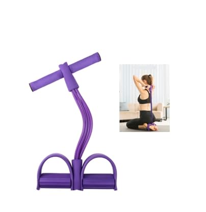 Multifunction Tension Rope, 6-Tube Elastic Yoga Pedal Puller Resistance Band, Natural Latex Tension Rope Fitness Equipment, for Abdomen/Waist/Arm/Leg Stretching Slimming Training