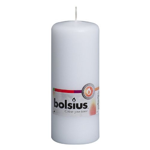 Bolsius Lot de 10 bougies blanches 150 x 58 mm Cover