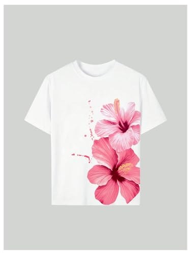 Image of RoseSeek Girl's Graphic Tees Short Sleeve Crewneck T Shirts Casual Summer Tops Cute Preppy Clothes