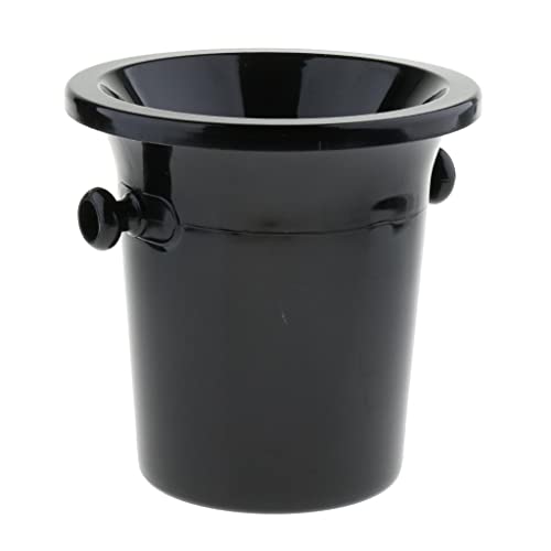 LZVMLNQI Secchiello in plastica nera per vino e champagne, alla moda, con maniglie per il trasporto