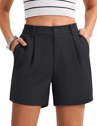 MAGCOMSEN Black Dress Shorts for Women Dressy Casual Summer