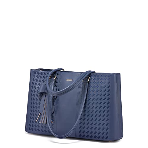 Image of LOVEVOOK Laptop Tote Bag for Women 15.6 Inch Waterproof PU Leather Computer Bags for Business Office Work Briefcase