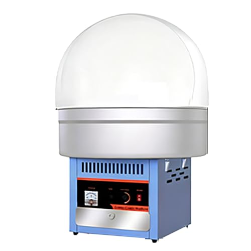 GQKVQ Máquina eléctrica de algodón de azúcar,980W,Comercial Máquina Eléctrica de Algodón de Azúcar,con Tazón de Acero Inoxidable, Cuchara,para Cocinar Bocadillos Divertidos Blue-Withhood
