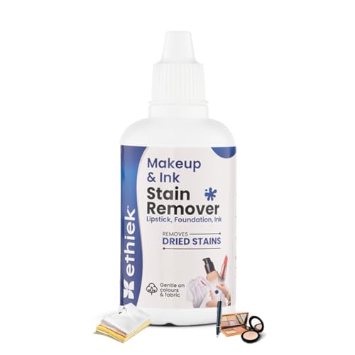Image of Ethiek Stain Remover for Makeup, Pen, Ink, Cuff & Collar - Ink Remover from Clothes, Removes Foundation, Pen-marks (50 ml)