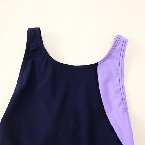 Image of GLIGLITTR Girls' Athletic One Piece Swimsuit Kids Black Swimwear for Swim Team Practice Competition Beach Sport Bathing Suit