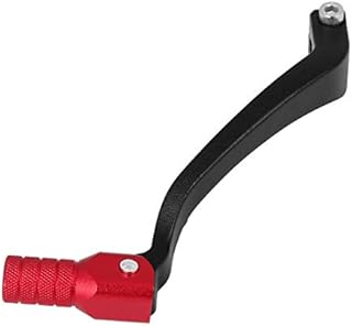 F FIERCE CYCLE 0.39Inch Motorbike Shift Lever Folding Gear Shifter Black and Red