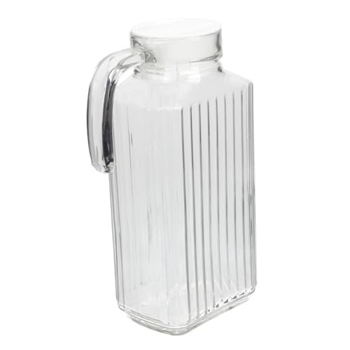 ULTECHNOVO Botella De Agua Fría De Vidrio Jarra De Agua De Gran Capacidad Para Té Helado Recipiente Para Bebidas Frías Para Nevera