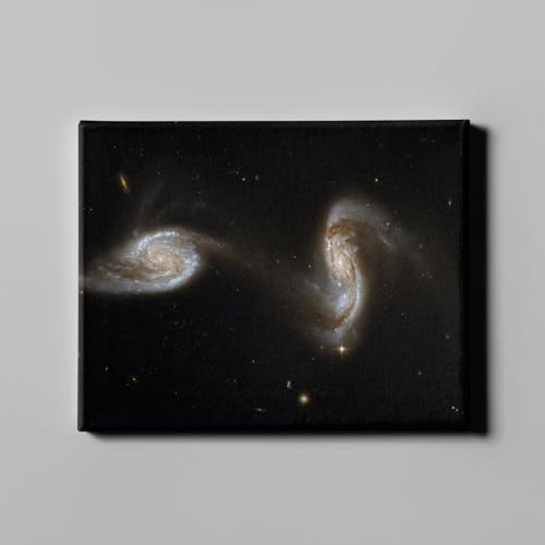 Lienzo de galería de la galaxia interactiva NGC 5257 del telescopio Hubble, tamaño mediano
