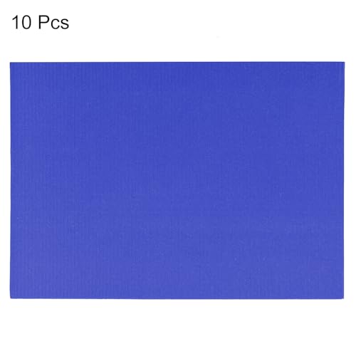 Image of uxcell 10pcs Corrugated Cardboard Paper Sheets,Dark Blue,11.69-inch x 8.27-inch,for Craft and DIY Projects
