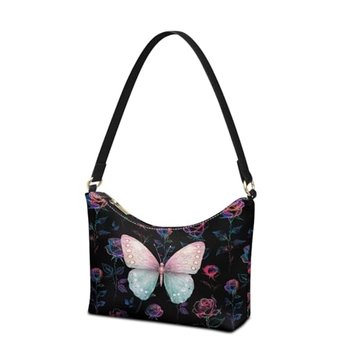 Image of Handbag for Women Leather Underam Shoulder Bag with Zipper Fashion Work Purse Waterproof Travel Wallet