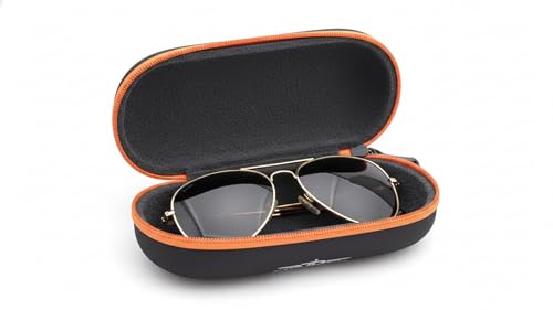 Image of THEDEEP Sunglasses Box Case with Zipper | Eyeglasses & Spectacle Zipper Box | Portable Protective Eyewear Case for Men & Women | Travel-Friendly Sunglass Holder, Black