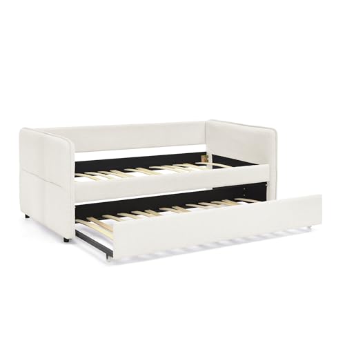 KEIKI Twin Tufted Daybed with Trundle