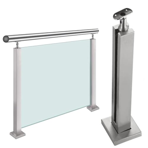 Sistema de barandilla de vidrio para interiores con base fuerte y abrazaderas de ranura, barandilla de vidrio para balcones, escaleras, villas, pasillos y terrazas