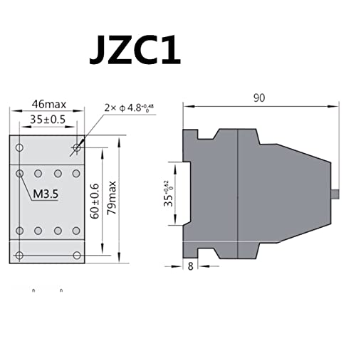 Relais contacteur JZC1-04Z AC48V électricité industrielle triphasée - 3