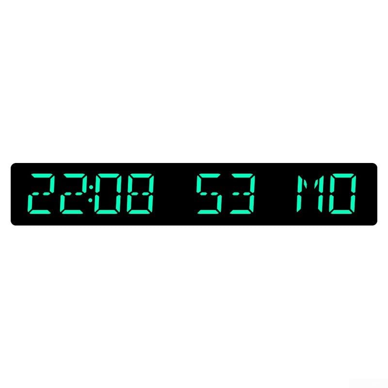 Wireless LED Digital Clock For Desktop With Auto For Time Setting Dual Alarm Function Countdown For Timer Up To 999 Days And 4 Brightness Levels(black green)