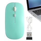 Facile à manipuler : la souris sans fil portable est prête à l'emploi, facile à utiliser, et n'a pas besoin d'installer de pilotes ; les technologies de transmission sans fil 2,4 GHz et BT offrent des connexions puissantes et fiables jusqu'à 10 m.