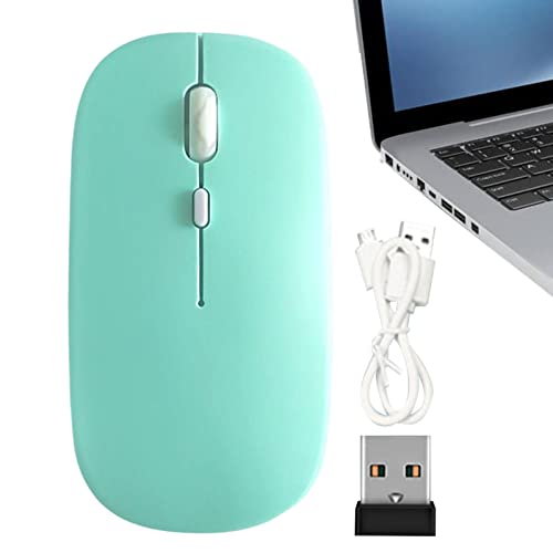 Fowybe Ratones inalámbricos para portátiles - Ratón silencioso 2.4G para computadoras | 1600 dpi, Mouse con Receptor y Carga para Laptop, PC, computadora, Notebook